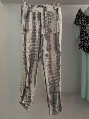 Rewash Gray and White Tie-Dye Jogger Pants